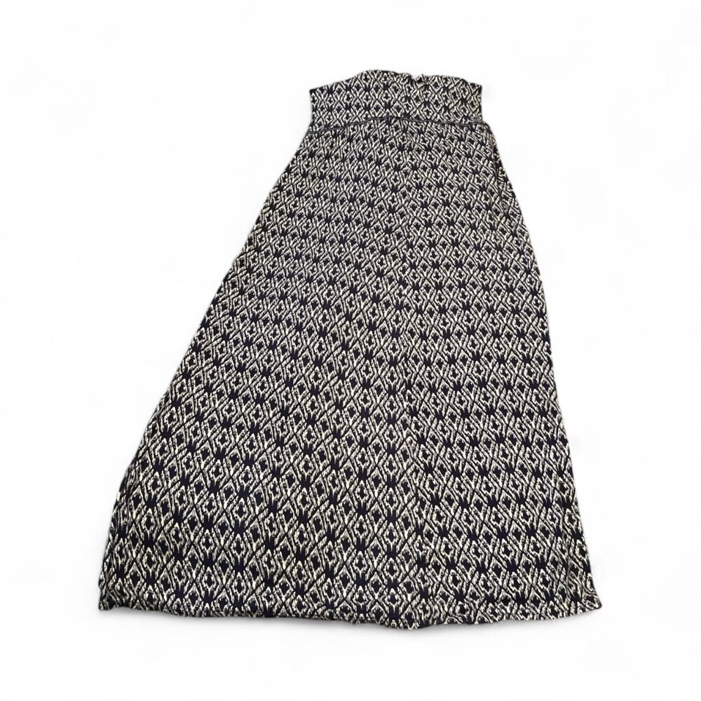 MAX STUDIO Maxi Skirt Size Medium Blue White Stretchy Vacation Holiday **READ - Picture 5 of 12